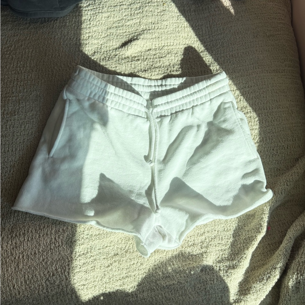 TNA White Boyfriend Sweatshorts